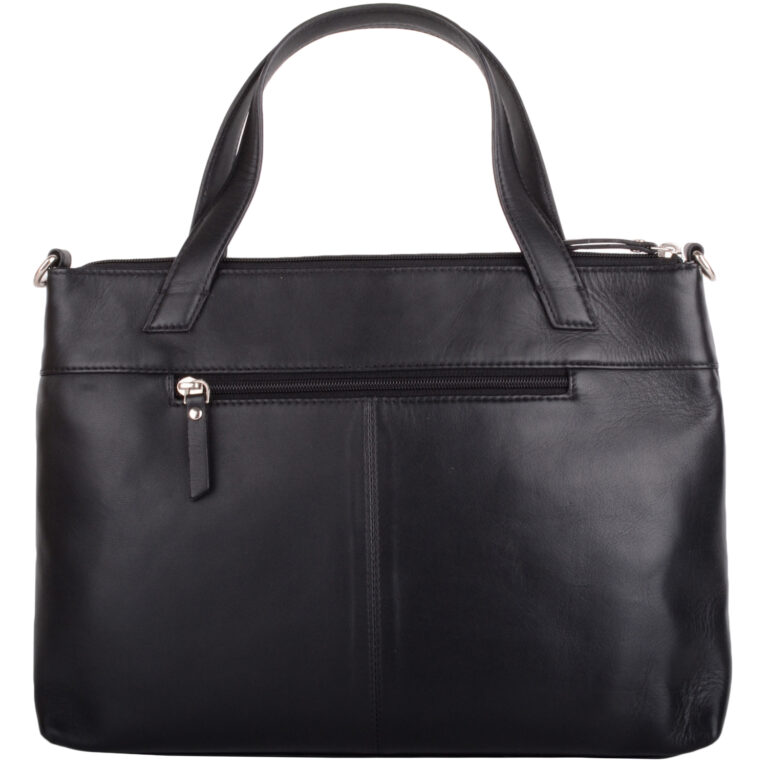 Snugrugs Ladies Womens Premium Soft Genuine Leather Twin Tote Style Shoulder Handbag With Detachable Shoulder Strap