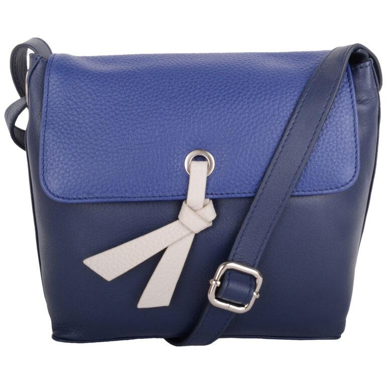 Snugrugs Ladies Womens Premium Soft Genuine Leather Two Tone Cross Body Shoulder Bag