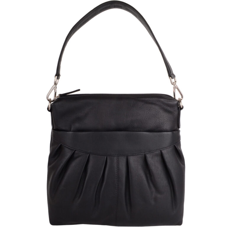 Snugrugs Ladies Womens Soft Leather Ruched Detail Detachable Strap Cross Body Shoulder Handbag