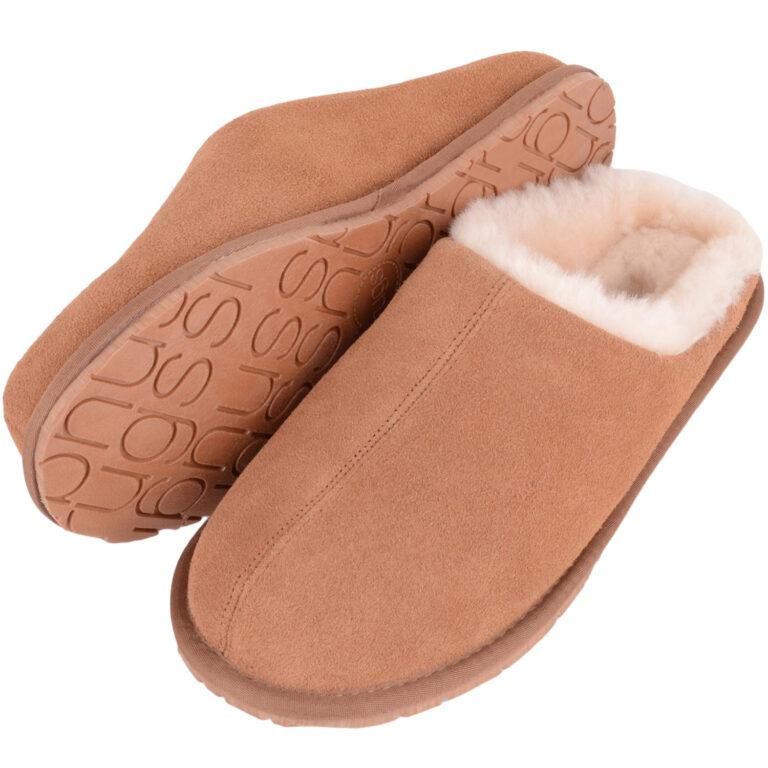 Snugrugs Men’s Suede Slipper – Sheepskin Mule Snuggle Sole – Newbury