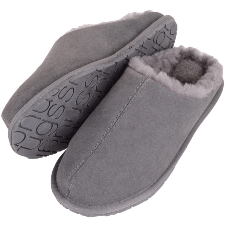 Snugrugs Men’s Suede Slipper – Sheepskin Mule Snuggle Sole – Newbury