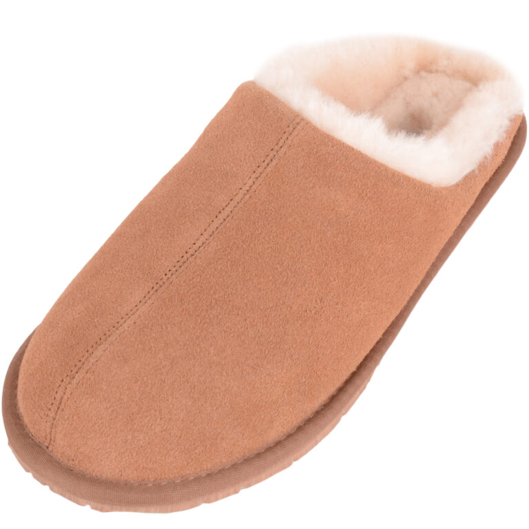 snugrugs Men’s Suede Slipper – Sheepskin Mule Snuggle Sole – Newbury