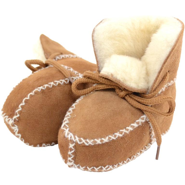 Snugrugs Baby Full Sheepskin Lace Up Booties