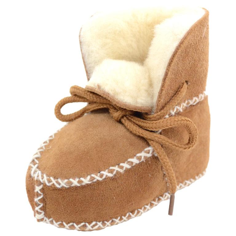 snugrugs Baby Full Sheepskin Lace Up Booties