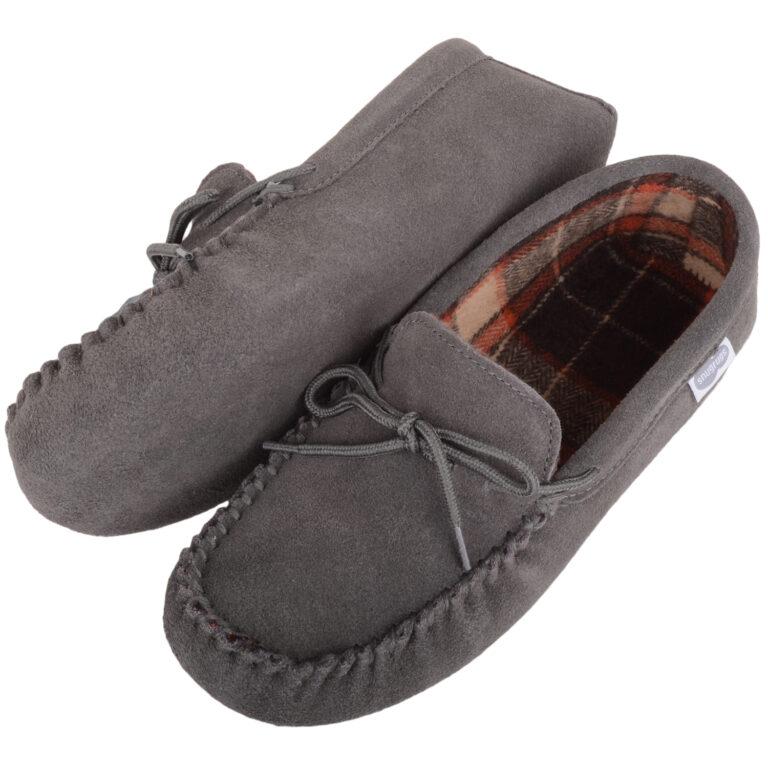 Snugrugs Cotton Lined Moccasin Suede Sole – Rupert