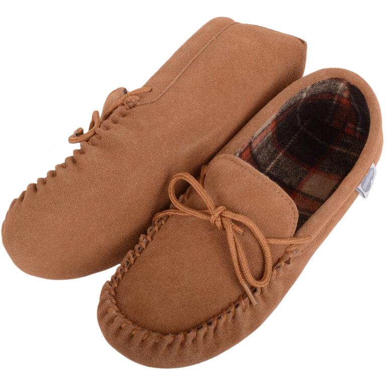 Snugrugs Cotton Lined Moccasin Suede Sole – Rupert