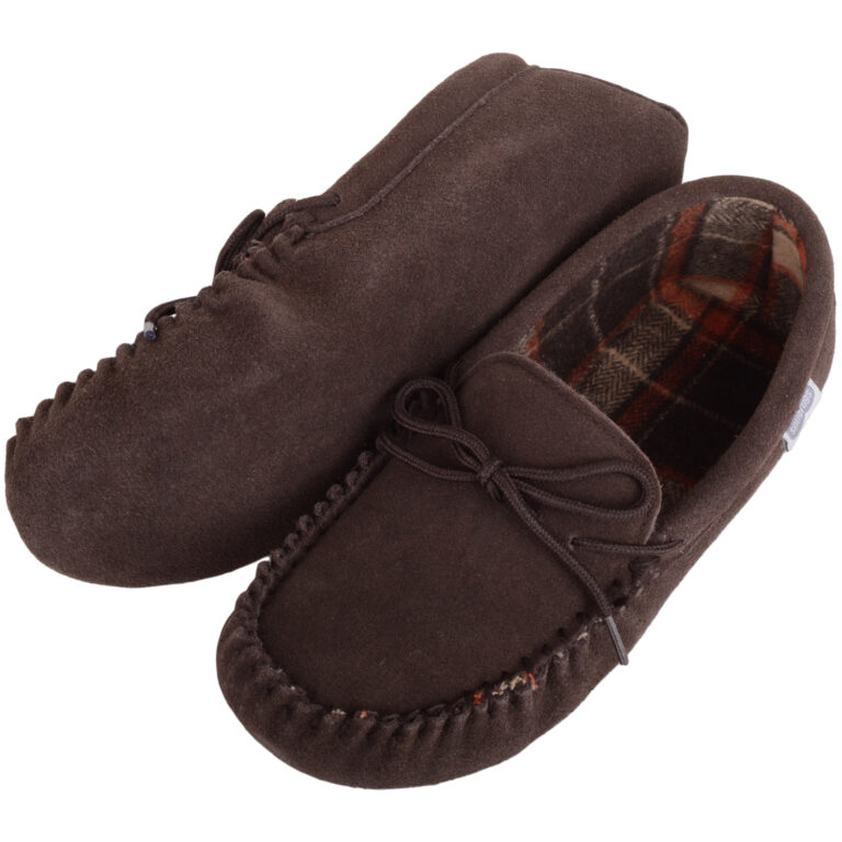 Snugrugs Cotton Lined Moccasin Suede Sole – Rupert