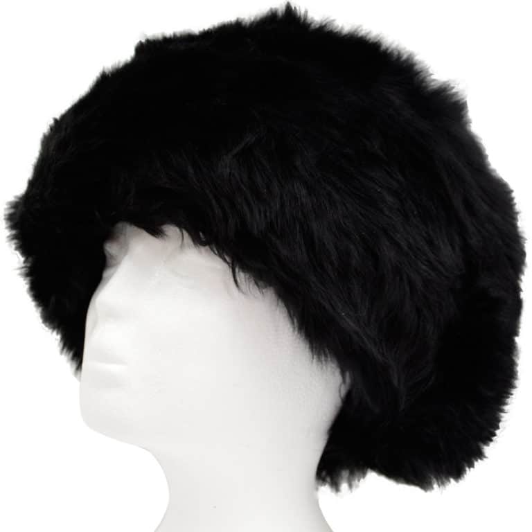 snugrugs Fern – Ladies Full Sheepskin Hat – Black