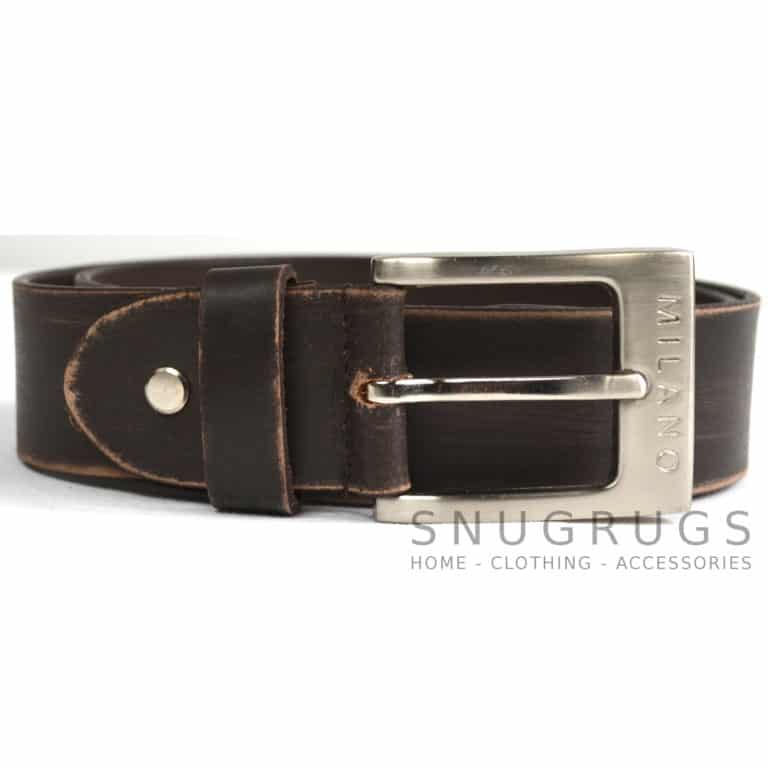 snugrugs Full Leather 1.5″ Milano Belt – Brown