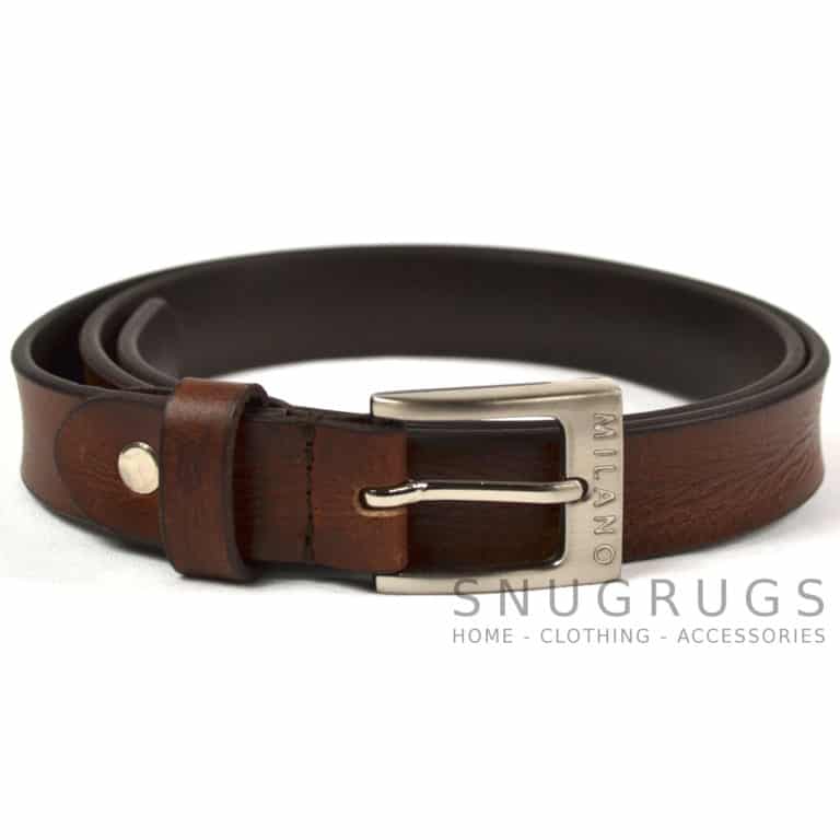 snugrugs Full Leather 1″ Milano Belt – Brown