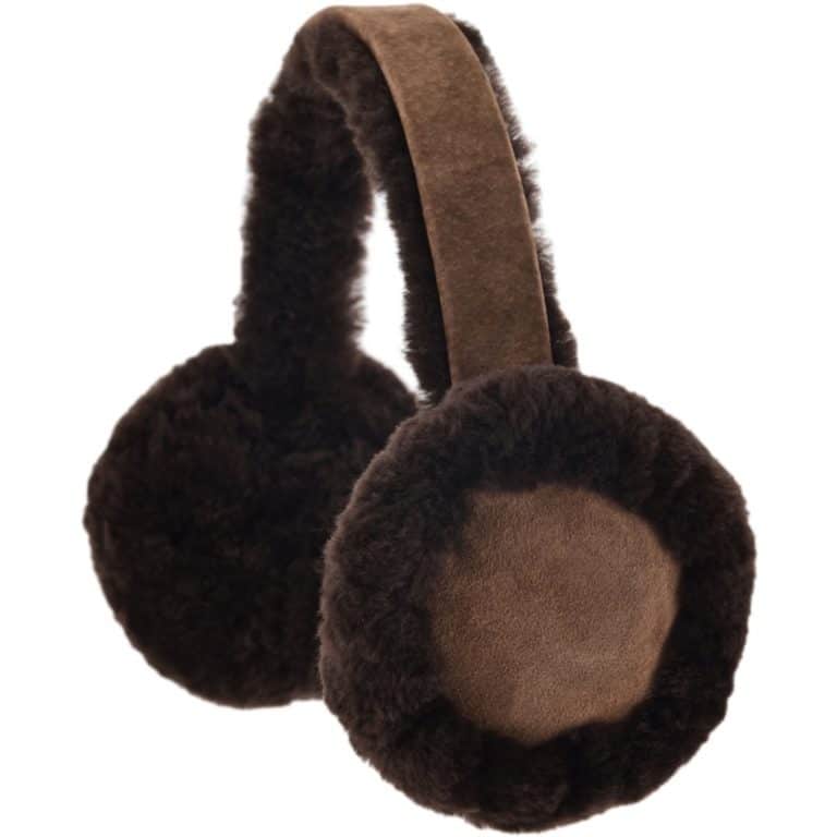snugrugs Full Sheepskin Earmuffs – Brown