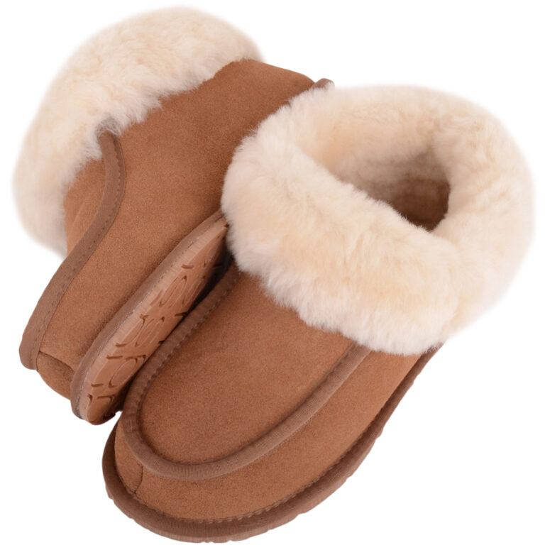 Snugrugs Ladies Sheepskin Cuff Slipper Boot – Betsy