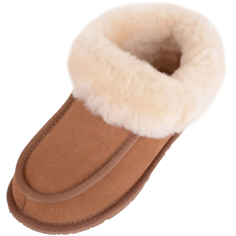 snugrugs Ladies Sheepskin Cuff Slipper Boot – Betsy