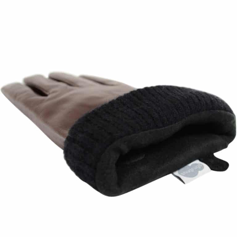 Snugrugs Mens Leather Biker Gloves – Brown