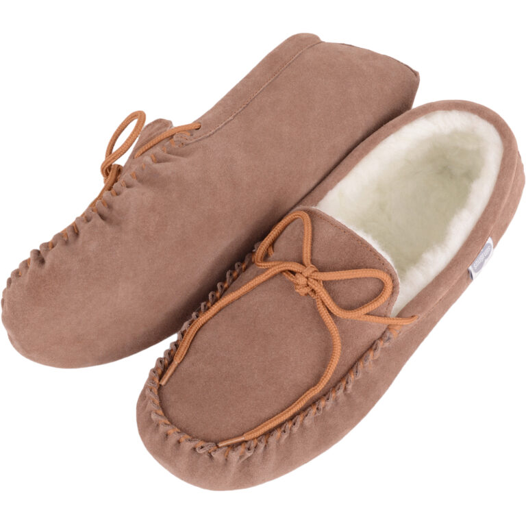 Snugrugs Moccasin Slippers – Wool – Suede Sole