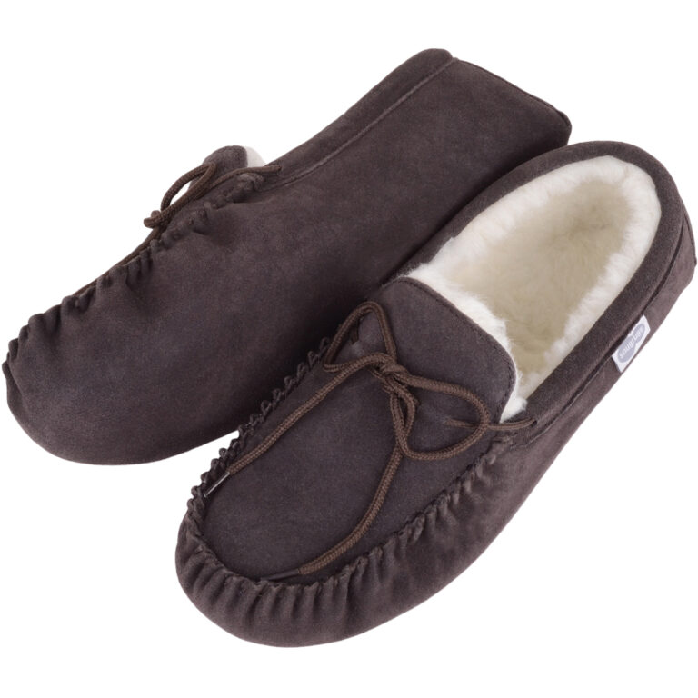 Snugrugs Moccasin Slippers – Wool – Suede Sole