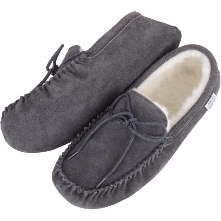 Snugrugs Moccasin Slippers – Wool – Suede Sole