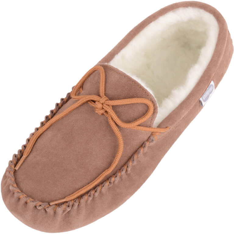 snugrugs Moccasin Slippers – Wool – Suede Sole