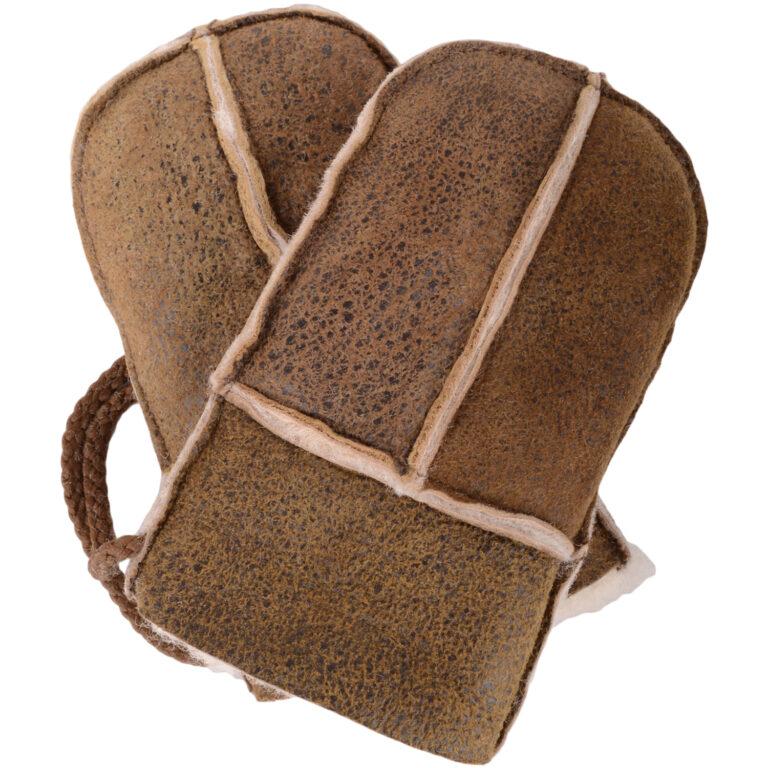 Snugrugs Sheepskin Baby Mittens With Cord