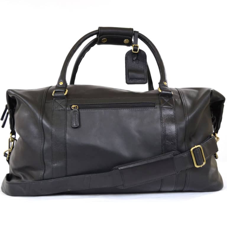 snugrugs Unisex Leather Holdall – Black