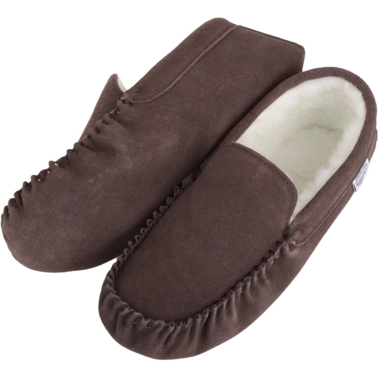 Snugrugs Wool Lined Moccasin Suede Sole – Ronnie
