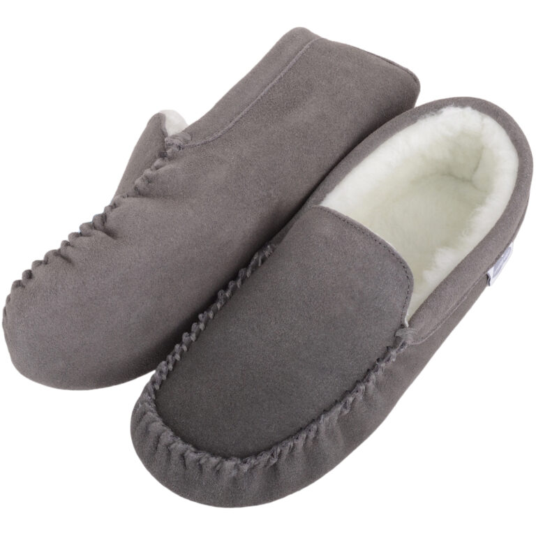 Snugrugs Wool Lined Moccasin Suede Sole – Ronnie