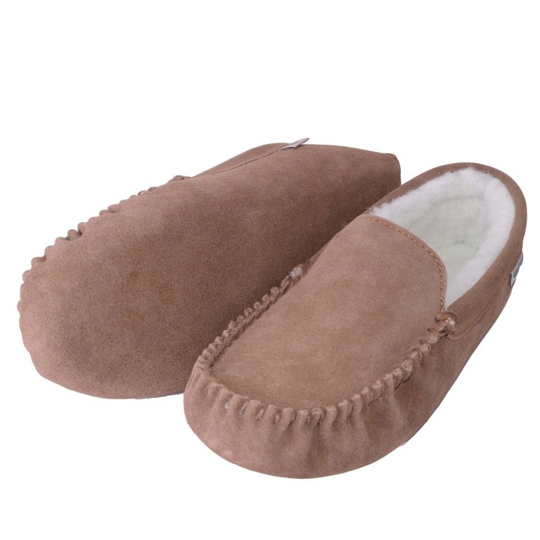 Snugrugs Wool Lined Moccasin Suede Sole – Ronnie