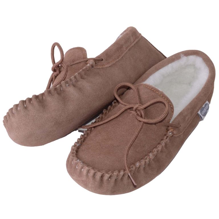 Snugrugs Wool Lined Suede Moccasin With Suede Sole