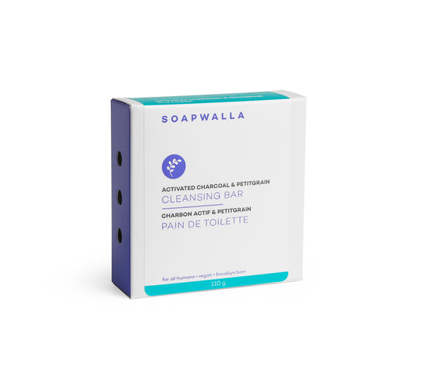 Soapwalla Activated Charcoal & Petitgrain Cleansing Bar