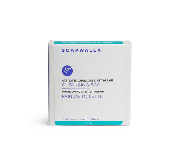 soapwalla Activated Charcoal & Petitgrain Cleansing Bar