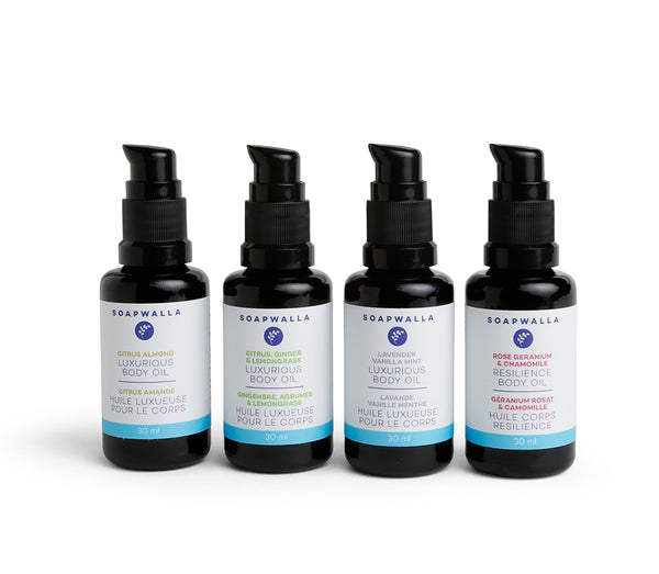 soapwalla Luxurious Body Oil Quartet (Travel)