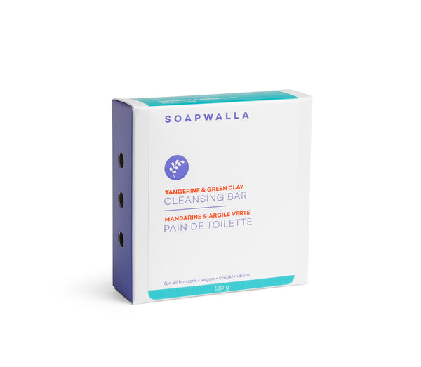 Soapwalla Tangerine & Green Clay Cleansing Bar
