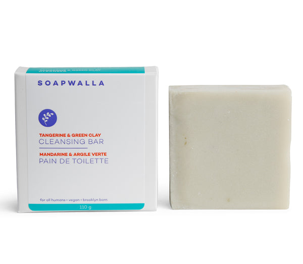 Soapwalla Tangerine & Green Clay Cleansing Bar