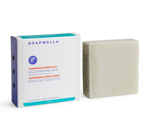 Soapwalla Tangerine & Green Clay Cleansing Bar