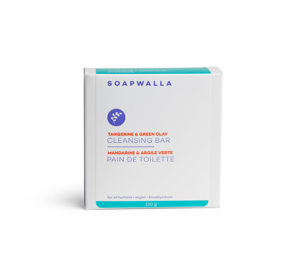 soapwalla Tangerine & Green Clay Cleansing Bar