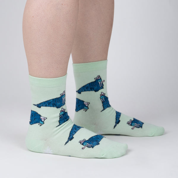 sock it to me And I Will Walrus Love You Women's Crew Socks