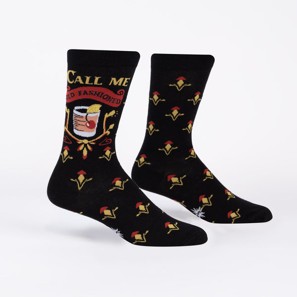 Sock It To Me Call Me Old Fashioned Men's Crew Socks