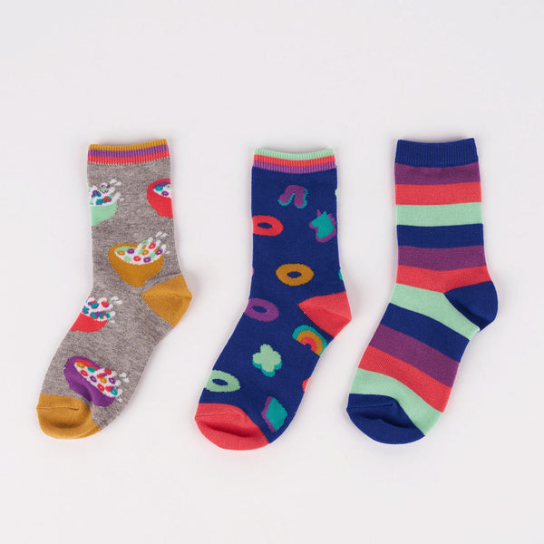 sock it to me Cereal-ously the Best Youth Crew Socks 3-Pack