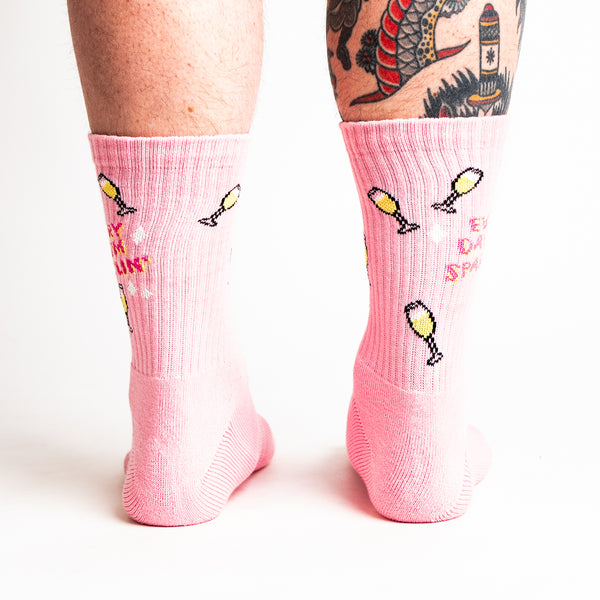 Sock It To Me Everyday I'm Sparklin' Ribbed Crew Socks