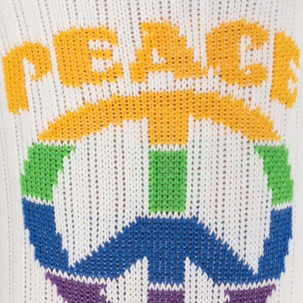 Sock It To Me Give Peace A Chance Ribbed Crew Socks