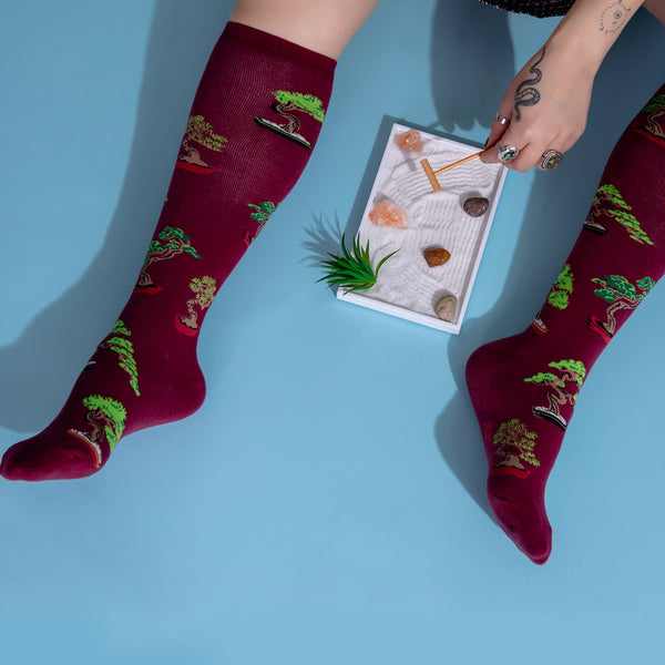 Sock It To Me Good Things Come In Trees Knee High Socks