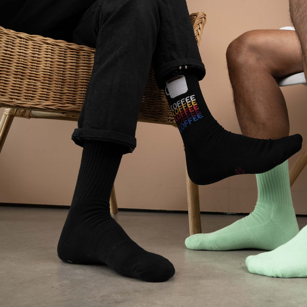 Sock It To Me Hello Darkness My Old Friend Ribbed Crew Socks