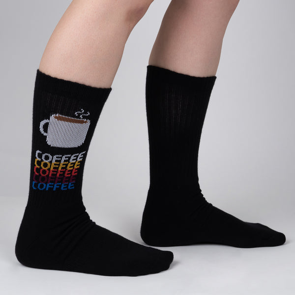 sock it to me Hello Darkness My Old Friend Ribbed Crew Socks