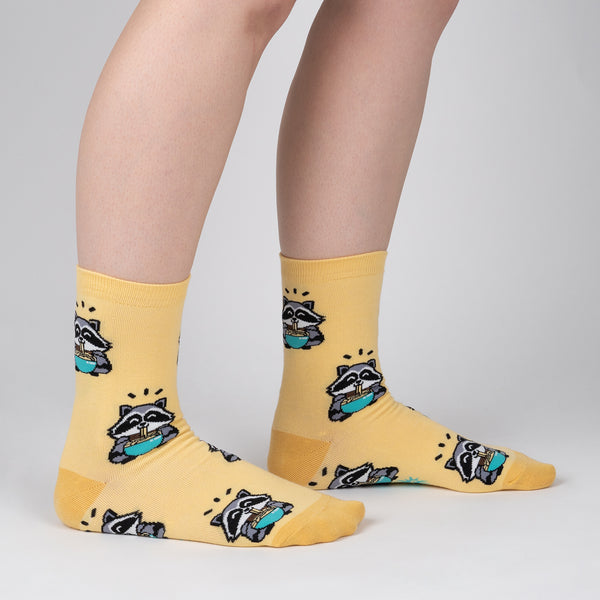 sock it to me I Just Love Raccoons and Ramen OK? Crew Socks