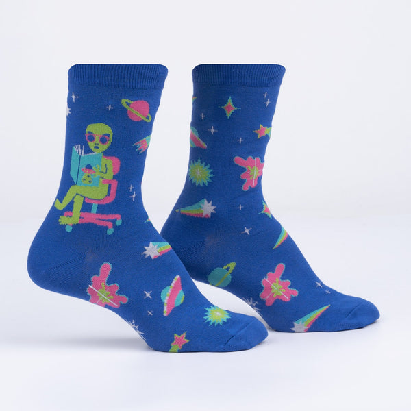 Sock It To Me InterGalactic Reading List Crew Socks