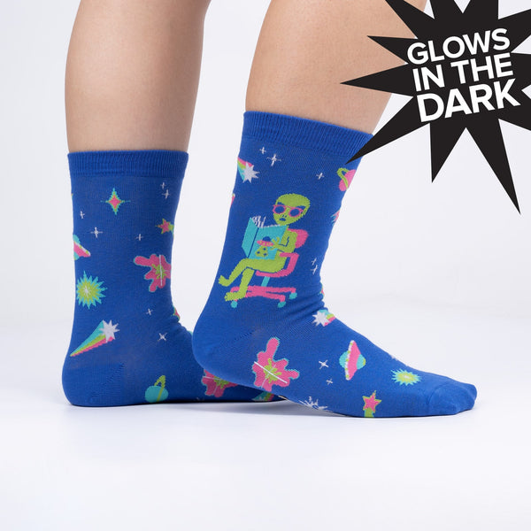 sock it to me InterGalactic Reading List Crew Socks