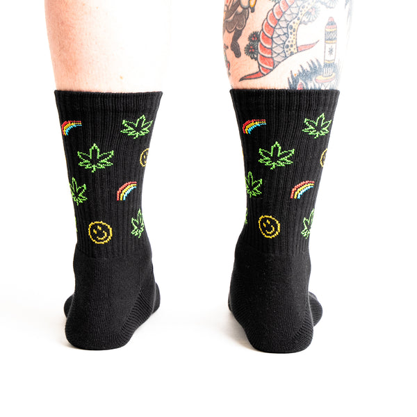 Sock It To Me It's 4:20 Somewhere Ribbed Crew Socks