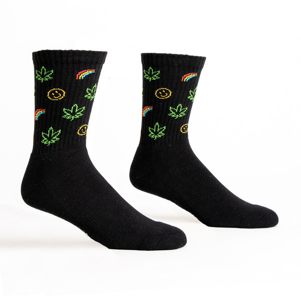 Sock It To Me It's 4:20 Somewhere Ribbed Crew Socks