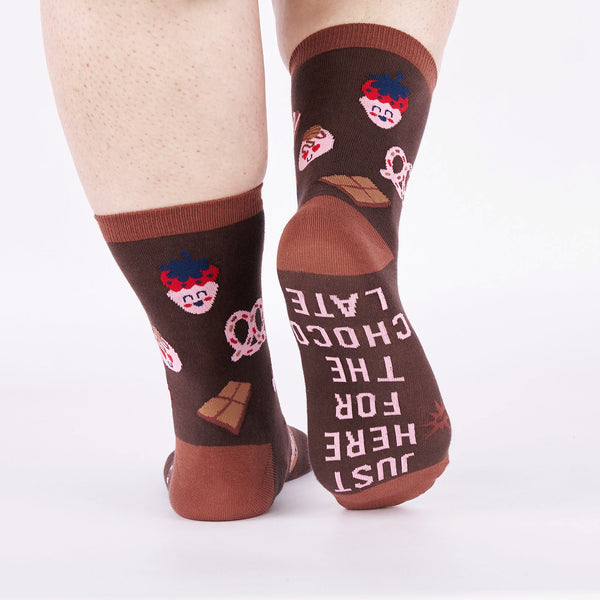 Sock It To Me Just Here For The Chocolate Crew Socks