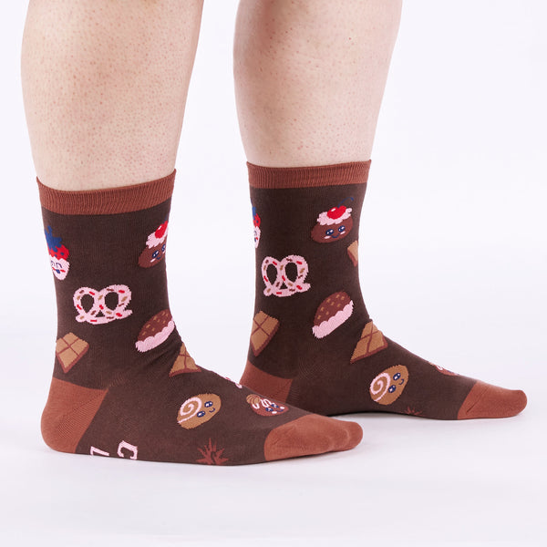 sock it to me Just Here for the Chocolate Crew Socks